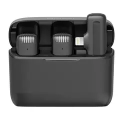 Ulanzi j12 microfone de lapela sem fio, conjunto de microfones de lapela, gravação de vídeo curta, mini microfone para iphone, android, transmissão ao vivo na internet