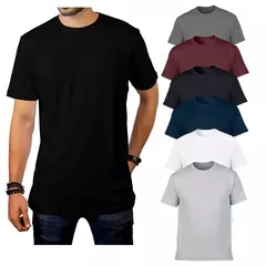 Kit 3 Camiseta Masculina Lisa Premium Básica100% Algodão - Smartshopstores Boutique