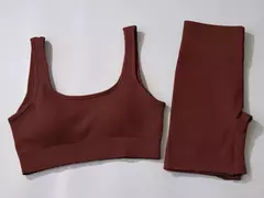 Imagem do Conjunto de esporte sem costura feminino 2 de duas peças