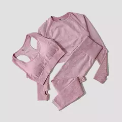 Conjunto de roupas femininas para prática esportiva, kit sem costura para ioga na internet