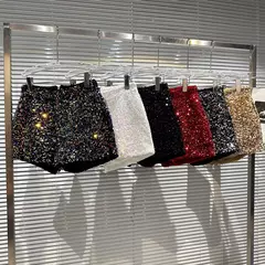 Shorts feminino lantejoulas brilhantes TAMANHO S-XL na internet