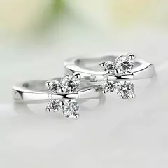 Imagem do Brincos Luxo, cor prata, Cristal Austríaco