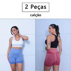 Imagem do 2 Peças, Calças Femininas de Ioga Com Controle de Barriga E Bumbum, Cintura Alta