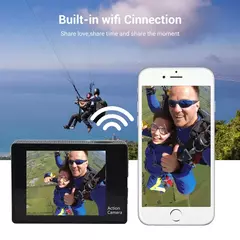 Câmera de Ação Ultra HD, Capacete Impermeável, Gravação de Vídeo, Câmera Esportiva, WiFi, 2,0", 170 D, 720 P, 30fps - Smartshopstores Boutique