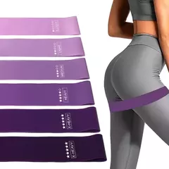 6 níveis diferentes de faixas de resistência pilates esporte de borracha
