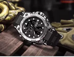 Relogio Esporte Masculino, marca superior, luxo, militar, quartzo