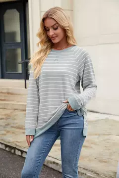 Camisa Feminina Casual de Manga Comprida Sólida Elegante Túnica - Smartshopstores Boutique