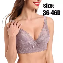Sutiã de Renda Ajustável, Plus Size, B, C, D, Tamanho Grande - loja online