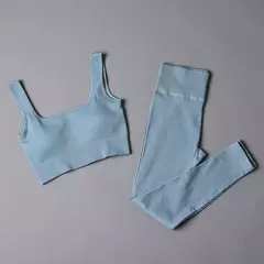 Conjunto de esporte sem costura feminino 2 de duas peças - loja online