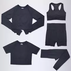 2/3/5 pçs sem costura conjunto de yoga - comprar online