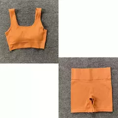 Conjunto de esporte sem costura feminino 2 de duas peças - loja online