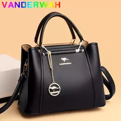 Bolsas de luxo de couro macio bolsas femininas designer 3 camadas ombro crossbody na internet
