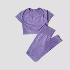 Conjunto de roupas femininas para prática esportiva, kit sem costura para ioga - comprar online