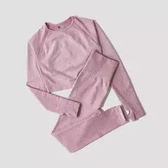 Conjunto de roupas femininas para prática esportiva, kit sem costura para ioga na internet