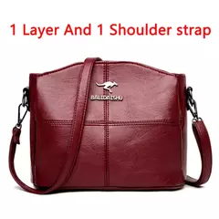Bolsas de luxo de couro macio bolsas femininas designer 3 camadas ombro crossbody - Smartshopstores Boutique