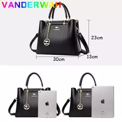 Bolsas de luxo de couro macio bolsas femininas designer 3 camadas ombro crossbody
