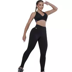 Conjunto Fitness Preto Basic SPORT Zero Transparência