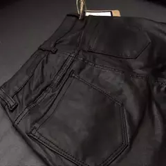 Calças de couro sintético de cintura alta para mulheres, jeans skinny para men - Smartshopstores Boutique