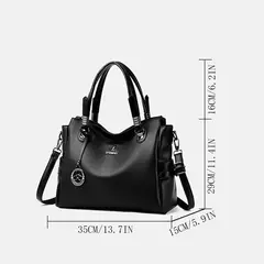 Bolsas de luxo de couro macio bolsas femininas designer 3 camadas ombro crossbody - loja online