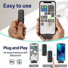Imagem do Ulanzi j12 microfone de lapela sem fio, conjunto de microfones de lapela, gravação de vídeo curta, mini microfone para iphone, android, transmissão ao vivo