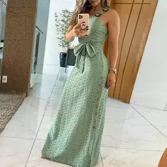 Saias longas com suspensórios grossos para mulheres, roupas casuais de verão,
