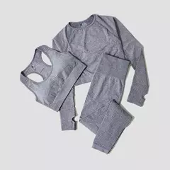 Conjunto de roupas femininas para prática esportiva, kit sem costura para ioga na internet