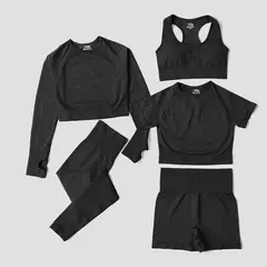Conjunto de roupas femininas para prática esportiva, kit sem costura para ioga na internet