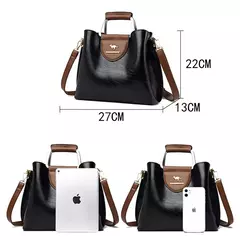 Bolsas de luxo de couro macio bolsas femininas designer 3 camadas ombro crossbody na internet