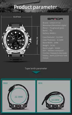 Relogio Esporte Masculino, marca superior, luxo, militar, quartzo na internet