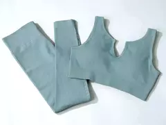 Conjunto de esporte sem costura feminino 2 de duas peças - loja online