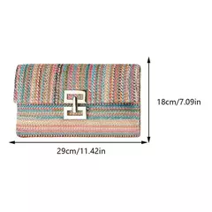 Elegante bolsa de tecido, bolsa casual praia, alça superior, grande capacidade - comprar online