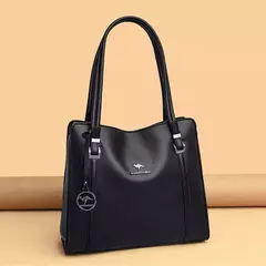 Bolsas de luxo de couro macio bolsas femininas designer 3 camadas ombro crossbody - comprar online
