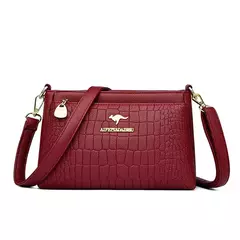 Bolsas de luxo de couro macio bolsas femininas designer 3 camadas ombro crossbody - loja online