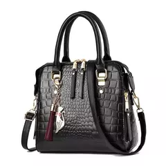 Bolsa padrão crocodilo, couro PU, bolsa de ombro - comprar online