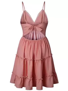 Vestido de verão Renda Sexy Sem Encosto Com Decote Em V - Smartshopstores Boutique