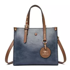 Bolsa de couro vintage para mulheres 3 camadas, bolsa casual para senhoras, bols - loja online