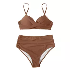 Biquíni feminino sexy com estampa de folhas, roupa de banho - Smartshopstores Boutique
