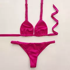 Conjunto de biquíni brasileiro sexy para mulheres, maiô push up, monocromátic