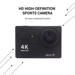 Câmera de Ação Ultra HD, Capacete Impermeável, Gravação de Vídeo, Câmera Esportiva, WiFi, 2,0", 170 D, 720 P, 30fps - loja online