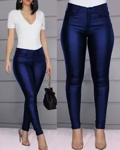 Calça fina lápis feminina, casual