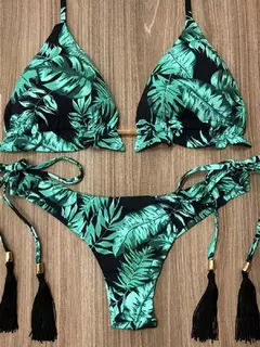 Imagem do Conjunto sexy de biquíni estampado em pôa