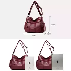 Imagem do Bolsas de couro crossbody, bolsas de ombro de alta qualidade, maraca de luxo