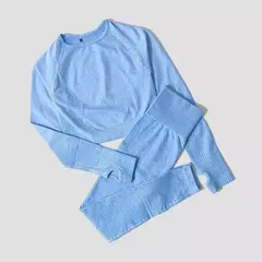 Conjunto de roupas femininas para prática esportiva, kit sem costura para ioga - comprar online