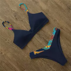 Conjunto de biquíni brasileiro sexy para mulheres, maiô push up, monocromátic na internet