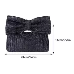 Elegante bolsa de tecido, bolsa casual praia, alça superior, grande capacidade - comprar online