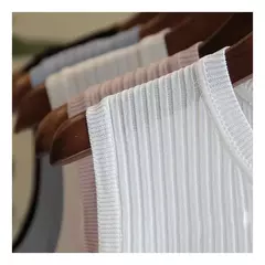 Blusa feminina de malha com decote em O, camisa sem mangas, roupas femininas, to na internet