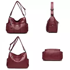 Bolsas de luxo de couro macio bolsas femininas designer 3 camadas ombro crossbody