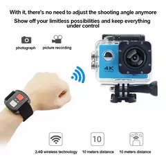Câmera de Ação Ultra HD, Capacete Impermeável, Gravação de Vídeo, Câmera Esportiva, WiFi, 2,0", 170 D, 720 P, 30fps