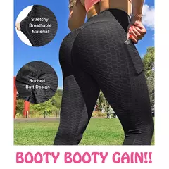 Leggings Texturizado Scrunch Butt das mulheres, Sexy Booty Leggings, Leggins Esp - loja online