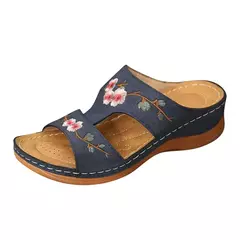 Sandálias femininas plataforma flor colorida - Smartshopstores Boutique